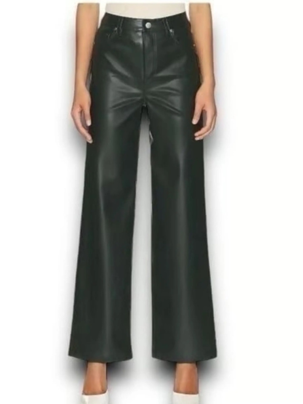 Blank NYC Green Vegan Leather Pants